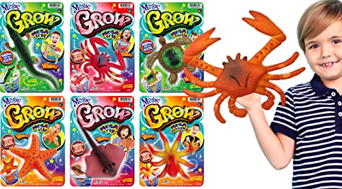 JA-RU Magic Grow Ocean Water Animals Bulk (6 Pk) 302-6p