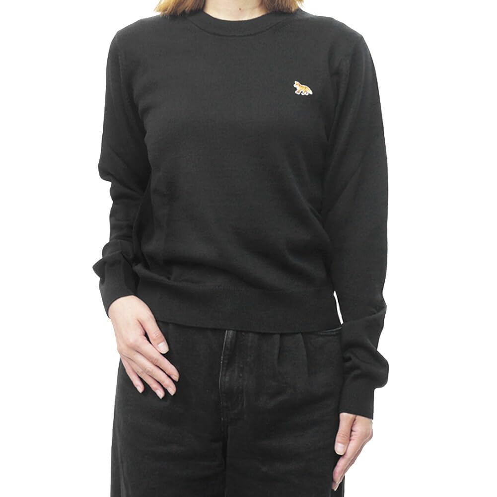 [メゾン キツネ] レディース ニット セーター PW00801 KT1181 / BABY FOX MERINO REGULAR JUMPER ブラック [並行輸入品] [メゾン
