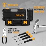 62-Piece Household Tool Set：Small Basic Home Tool Kit with Plastic Toolbox, Hand Tools with Storage Case DEKOPRO - Image 4