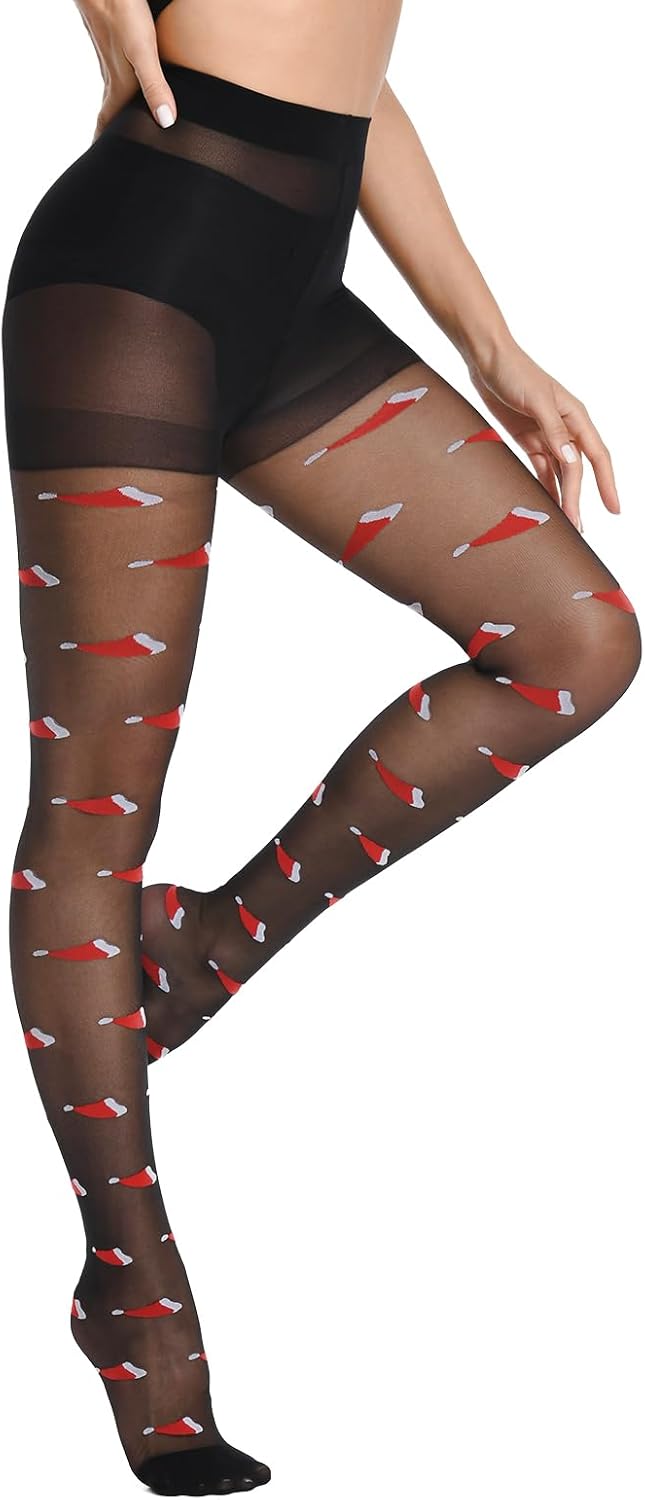 Yilanmy Christmas Tights Patterned Tights for Women