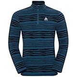 Material: 100% Polyester Odlo Herren Midlayer 1/2 Zip Albula 592842 Poseidon-Black-AOP FW 18 S