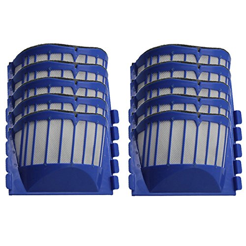 Agile-shop Pack of 10 Aero Vac Filters Kit for iRobot Roomba 500 600 Series 536 550 551 620 650 Vacuum Cleaner Replacement Accessory Agile-shop Pack of 10 Aero Vac Filters Kit for iRobot Roomba 500 600 Series 536 550 551 620 650 Vacuum Cleaner Replacement Accessory