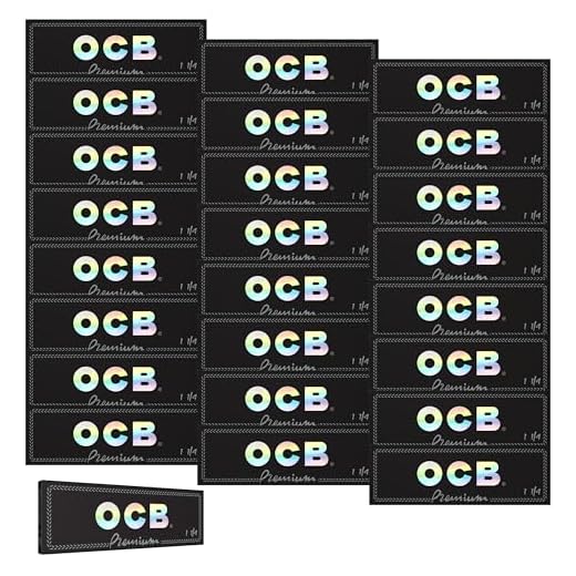 OCB Negro - Papel para liar cigarrillos 1 1/4-25 librillos
