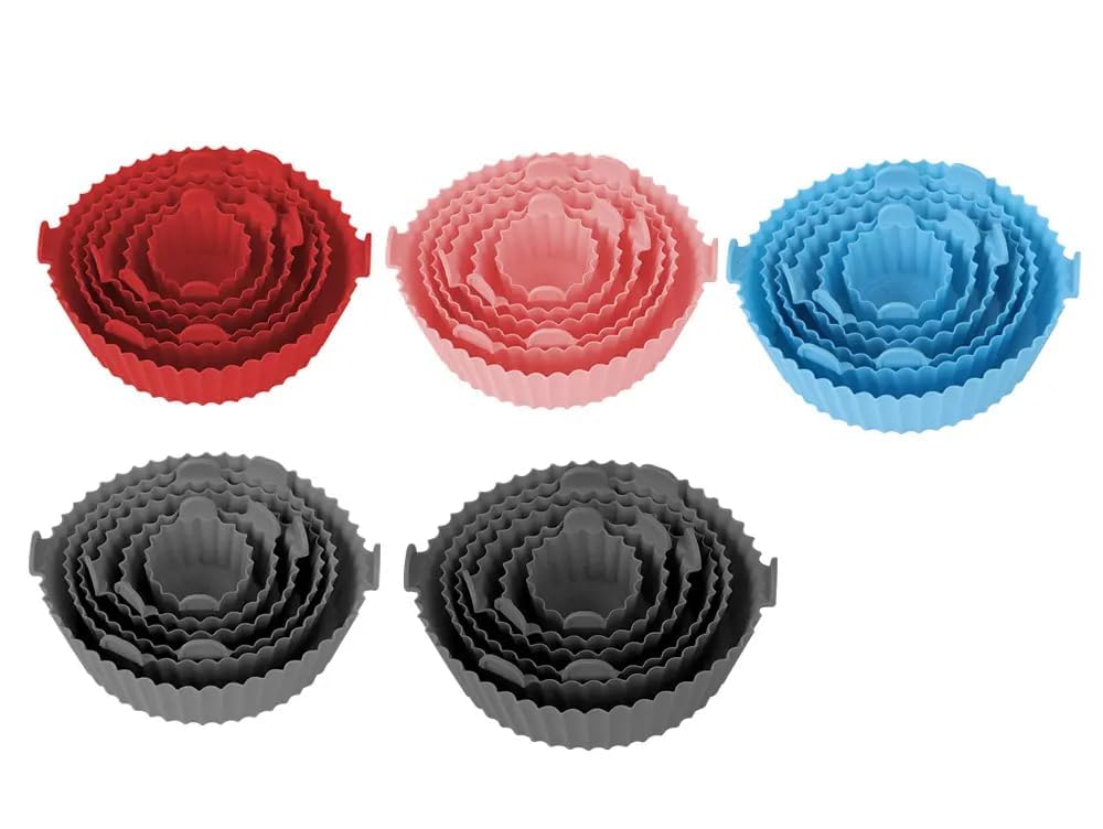 Air Fryer Silicone Liners - Multicolor Set -4