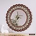Handmade Red Round Mirror 23.6in decorative - Peruvian Painting on glass Wood Accent Mirror for living room decor, entryway, bathroom