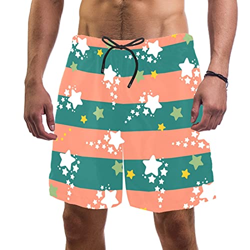 Short de bain pour homme au motif Stardust Stars avec ceinture extensible L