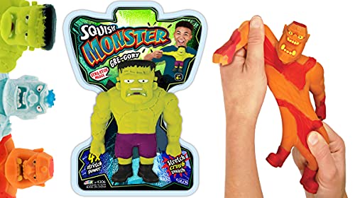 JA-RU Stretchy Squishy Monsters Toys Multiple Sizes Assorted Slow Rising Squishy Stretchy Fidget for Kids. (1, 6" Monster)