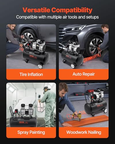 VEVOR 15 Gallon Oil-Free Air Compressor