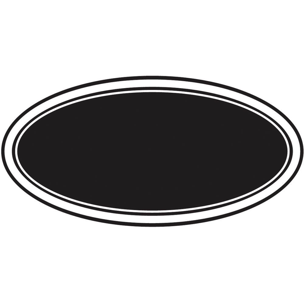 Chalkboard Style Labels Oval - 3"L x 2"H by HUBERT – Paper, Black, Pack of 100, Model 23774