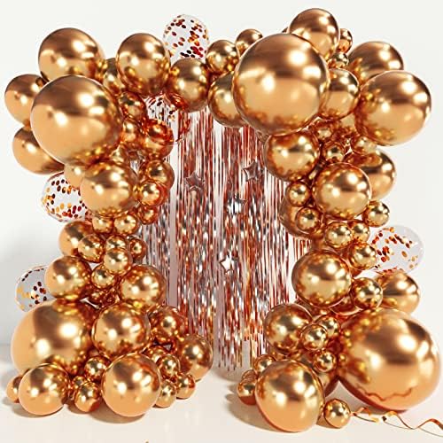 Metallic Gold Balloons Different Sizes 110 Pcs 18 12 10 5 Inch Chrome Balloon Garland Arch Kit Confetti Balloons Latex Party Balloons for Graduation Baby Shower Birthday Christmas Party Decorations