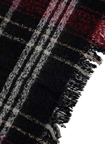 Vimpunec Women Boho Buffalo Plaid Poncho Pashmina Shawl Wrap Cape Sweater Knitting Cardigan With Tassel #TOP3