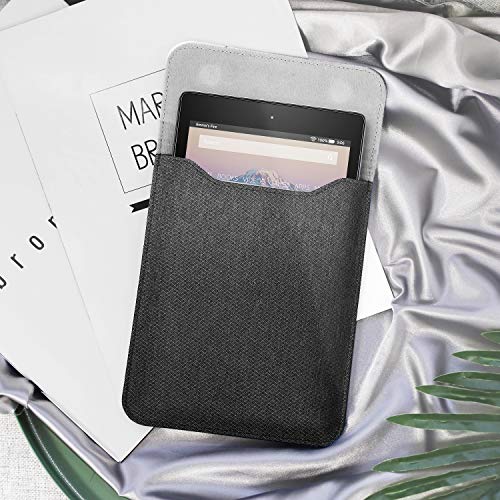 iPad Mini 7 スリーブケース Dadanism iPad Mini 7/6/5/4/3/2/1 ケース、Fire 7 2022/2019、Fire HD 8 2020/2017、ファーウェイ MediaPad M5 lite 8.0、バンキョー タブレット 7～8インチ タブレット/電磁辞書用 ポリエステル製 収納ケース・バッグ 封筒形 磁石式開口部 軽量コンパクト ダークグレー
