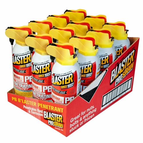 B’Laster Penetrating Oil Spray – Rust Prevention Penetrating Fluid – Loosens Rusted Bolts, Protects Against Corrosion, Multi-Use Anti Rust Spray for Frozen Parts – 11oz (Case of 12)