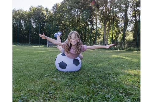 PiNAO XXL Mesh Ball mit Pumpe, 50 cm Durchmesser, Netzball für Kinder und Erwachsene, Farbvarianten Blau/Weiß-Schwarz/Grün-Orange