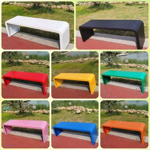 Banc de jardin compact métal rouge pour optimiser les petits espaces