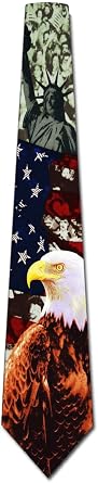 Liberty Ties Bald Eagle Neckties American Tie Mens Necktie