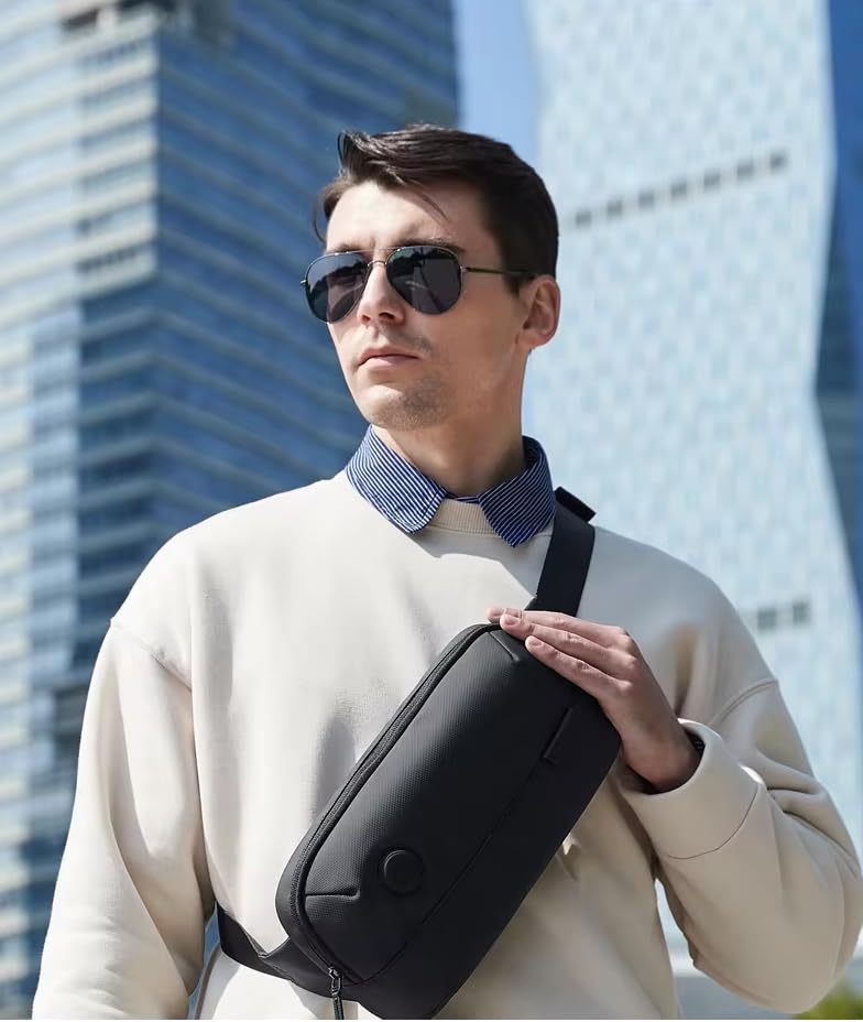 Premium Waterproof Lightweight Cross-body Sling Shoulder Chest Bag for Unisex Men and Women Business Casual Travel2