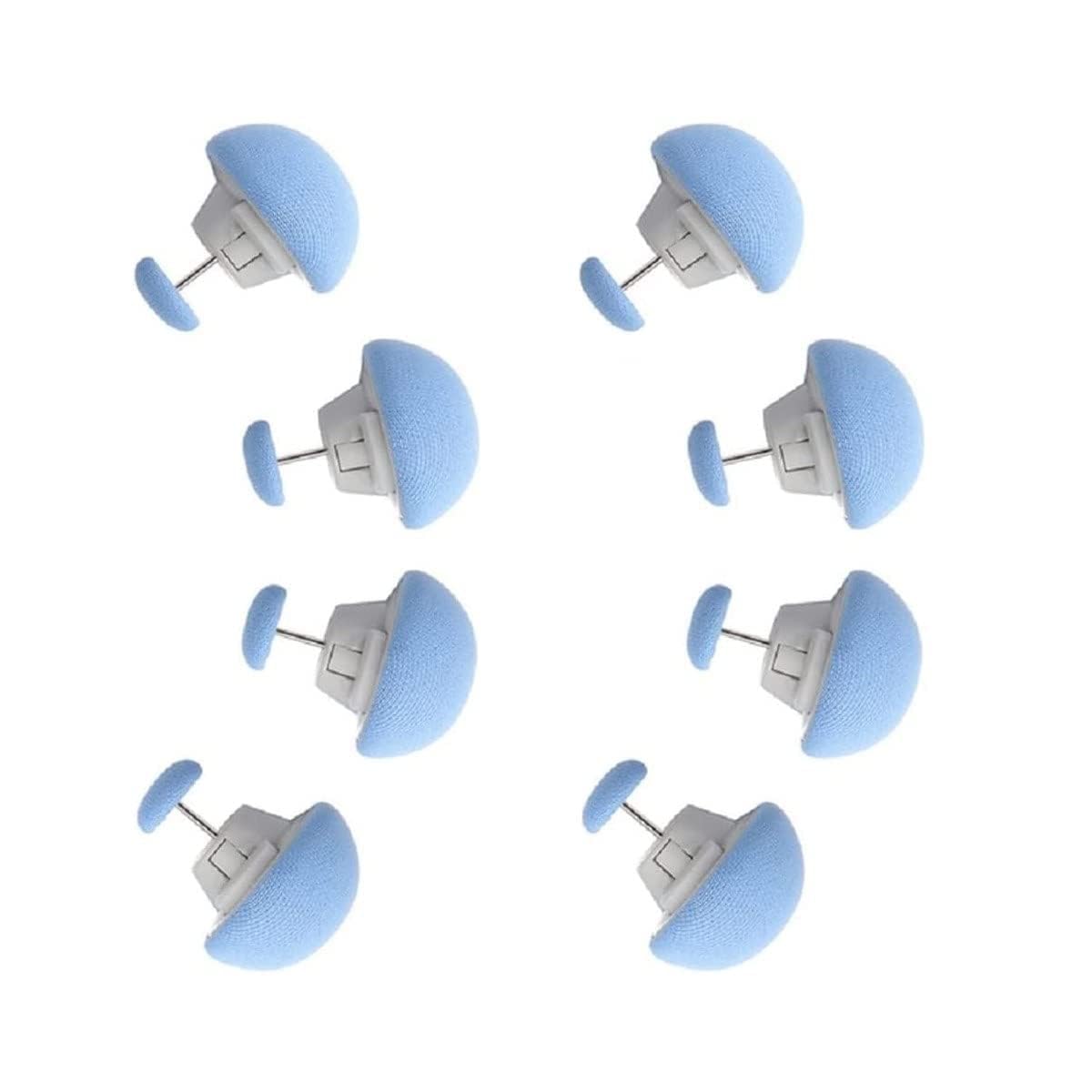 Duvet Clips Mushroom Cover Pins Cotton Quilt Fixer Duvet Fasteners Grippers Anti-Movement Bed Quilt Clamps Sheet Quilt Holder Clips for Socks Curtains Quilt Cove (Pack of 8, Blue)-image-19