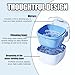 Denture Case, Retainer Cleaning Box, Large Capacity Denture Container Cup for Any Full and Partial Denture, Clear Dentures, Retainers, Night Guards (with Brush and Mirror)
