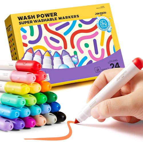 Jar Melo Washable Markers for Kids Toddlers, Coloring Supplies, 24 Colors by Jar Melo - Used condition - US$17.47