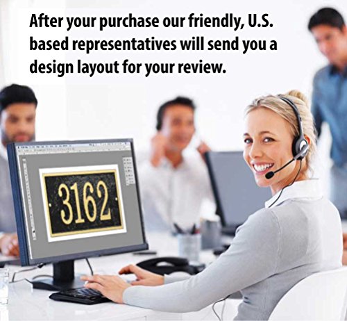 Whitehall™ Personalized Cast Metal Address Plaque With Rectangle Shape. Made In The Usa. Beware Of Import Imitations. Four Colors, Four Shapes Available! Custom House Number Sign. #TOP1