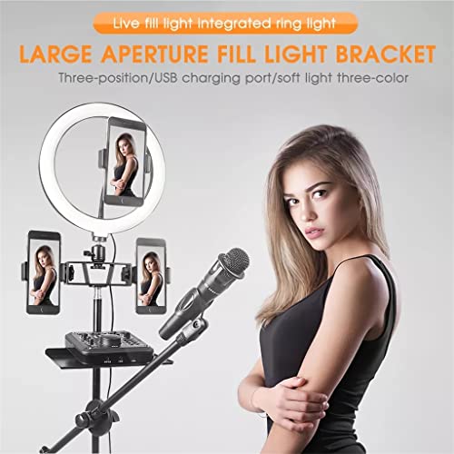 Ficha técnica VejiA Lámpara de luz de 26 Cm Regulable con trípode Soporte para micrófono Bandeja para Tarjeta de Sonido Soporte para teléfono para Juego de Luces de Relleno - Fernando Cortés