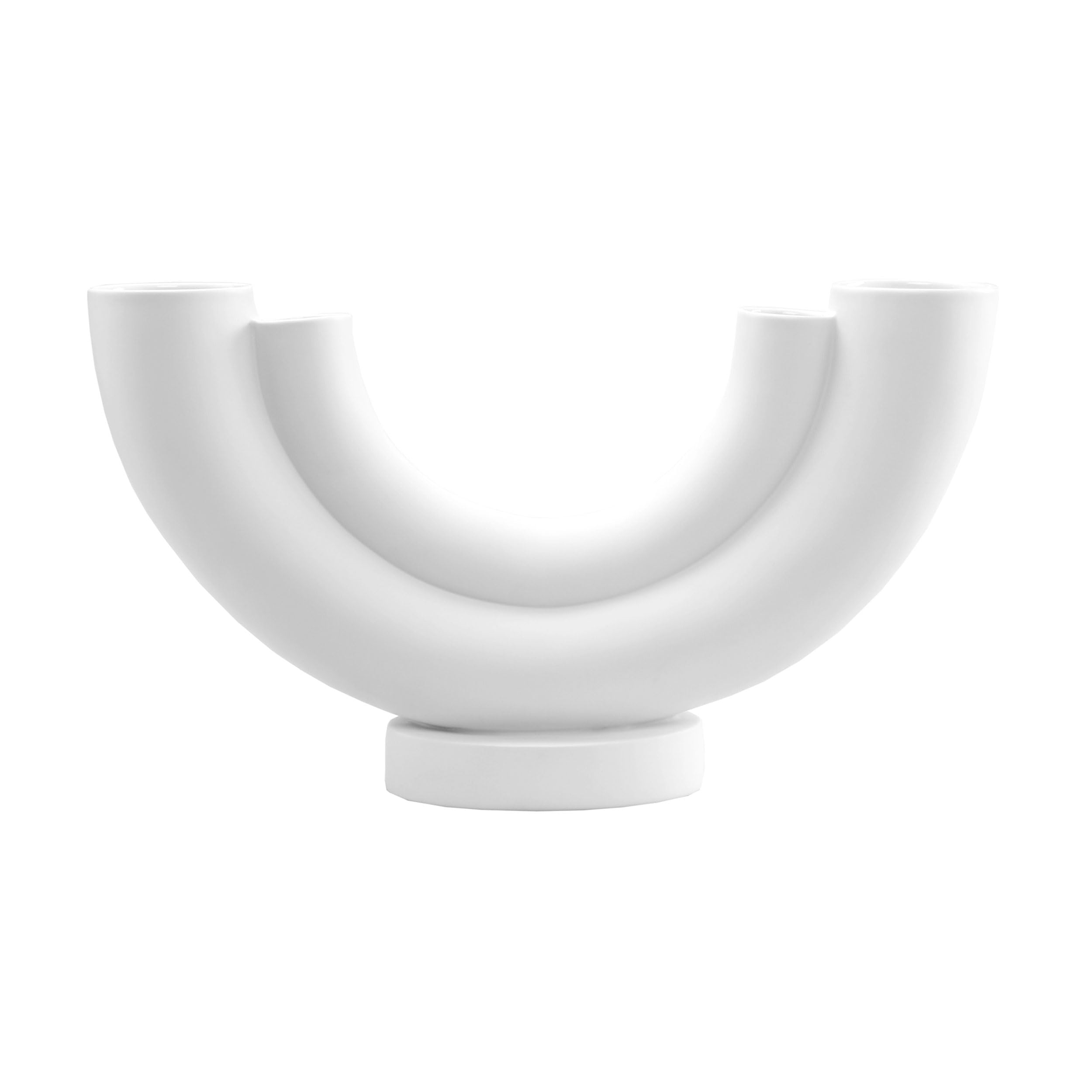 Vase décoratif moderne blanc Goebel Studio 8 Georgina en porcelaine 52cm