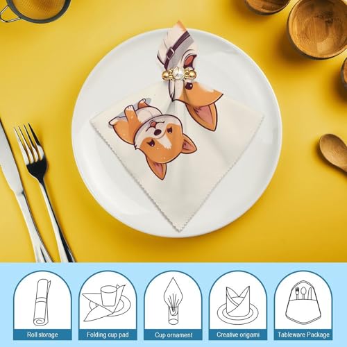 Servilletas de Tela con Diseño Shiba Inu 6 unidades miniatura 7