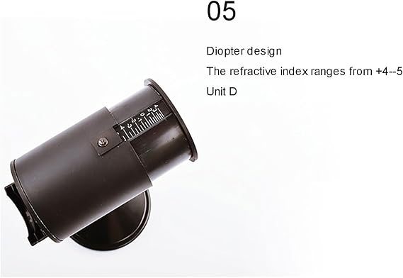 JOSBY Retinoscope Schematic Eye Model Eye, Optical Retinoscopy Optometry Teaching Tool, Range of The Diopter: -5.00D to +4.00D, Adjustable Angle& Diopter Design, for Retinoscopy Practice