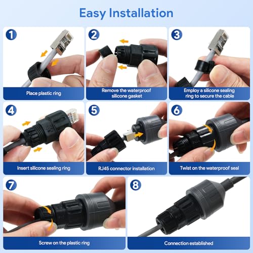Adaptateur Ethernet Starlink Gen 3 coupleur RJ45 de 30 cm étanche - 4