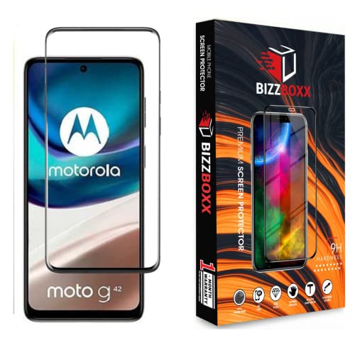 Image of MOTOROLA g42 | Moto g42 | Tempered Glass | DuraGlass & Anti Explosion | Full Screen Coverage-Edge to Edge | 9H Hardness | With Easy Installation Kit (Pack of 1)