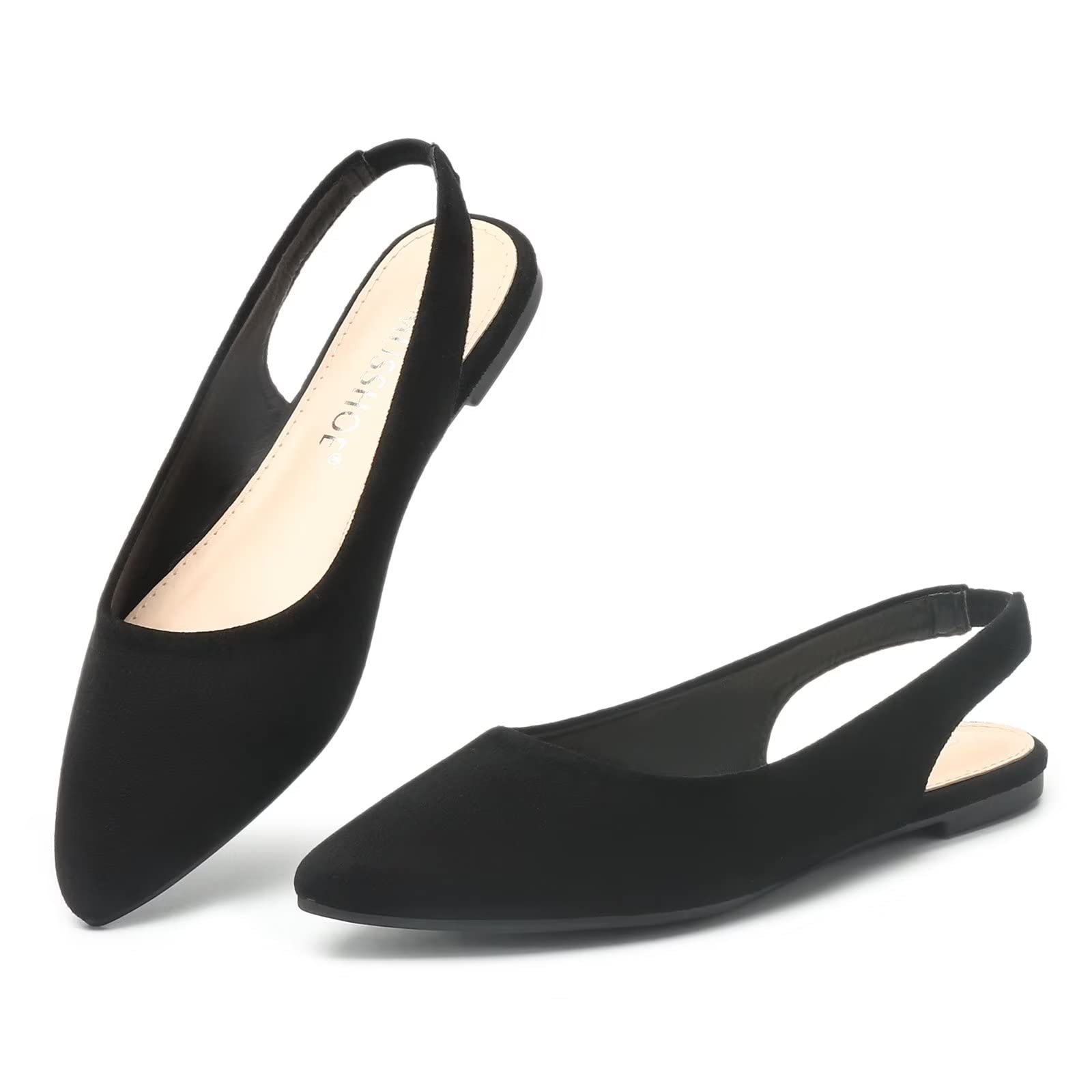 Musshoe Flats Shoes Women Slingback Pointed Toe Comfort Womens