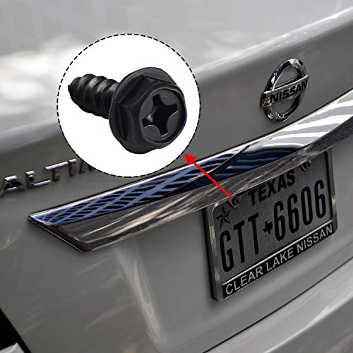 Boao 50 Pieces License Plate Screws License Plate Frame Screws License Plate Fasteners For Fastening License Plates, Frames And Covers #TOP4
