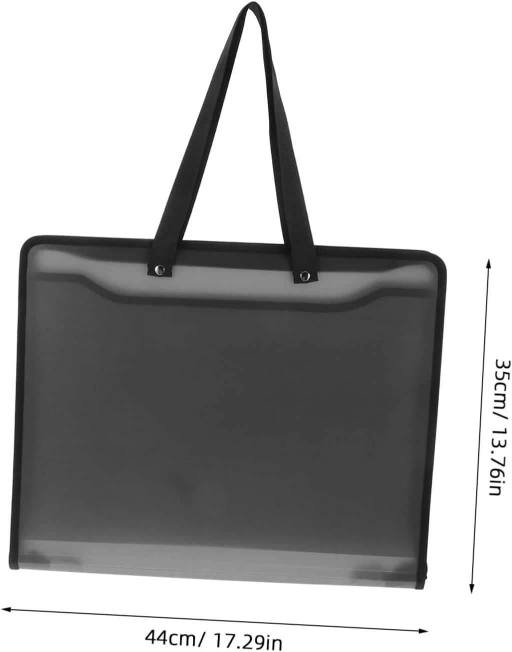 TEHAUX Black File Organizer Portfolio with Zipper for Students and Artists