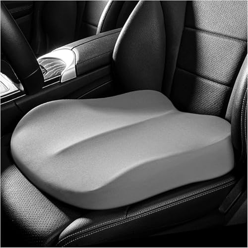 Adult Car Booster Seat Cushion, Memory Foam Driver Seat Cushion for Height, Improve Driving View, Non-Slip, Ergonomic Car Cushions for Driving, Gray