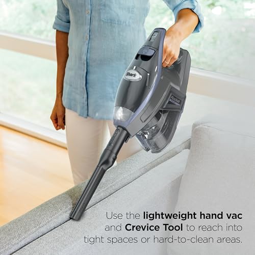 Image of Shark Rocket Pro DLX | Corded Stick Vacuum | Removable Hand Vacuum, Advanced Swivel Steering, XL Dust Cup Capacity | Crevice Tool, Upholstery Tool & Anti-Allergen Dust Brush | Gold | HV371GD