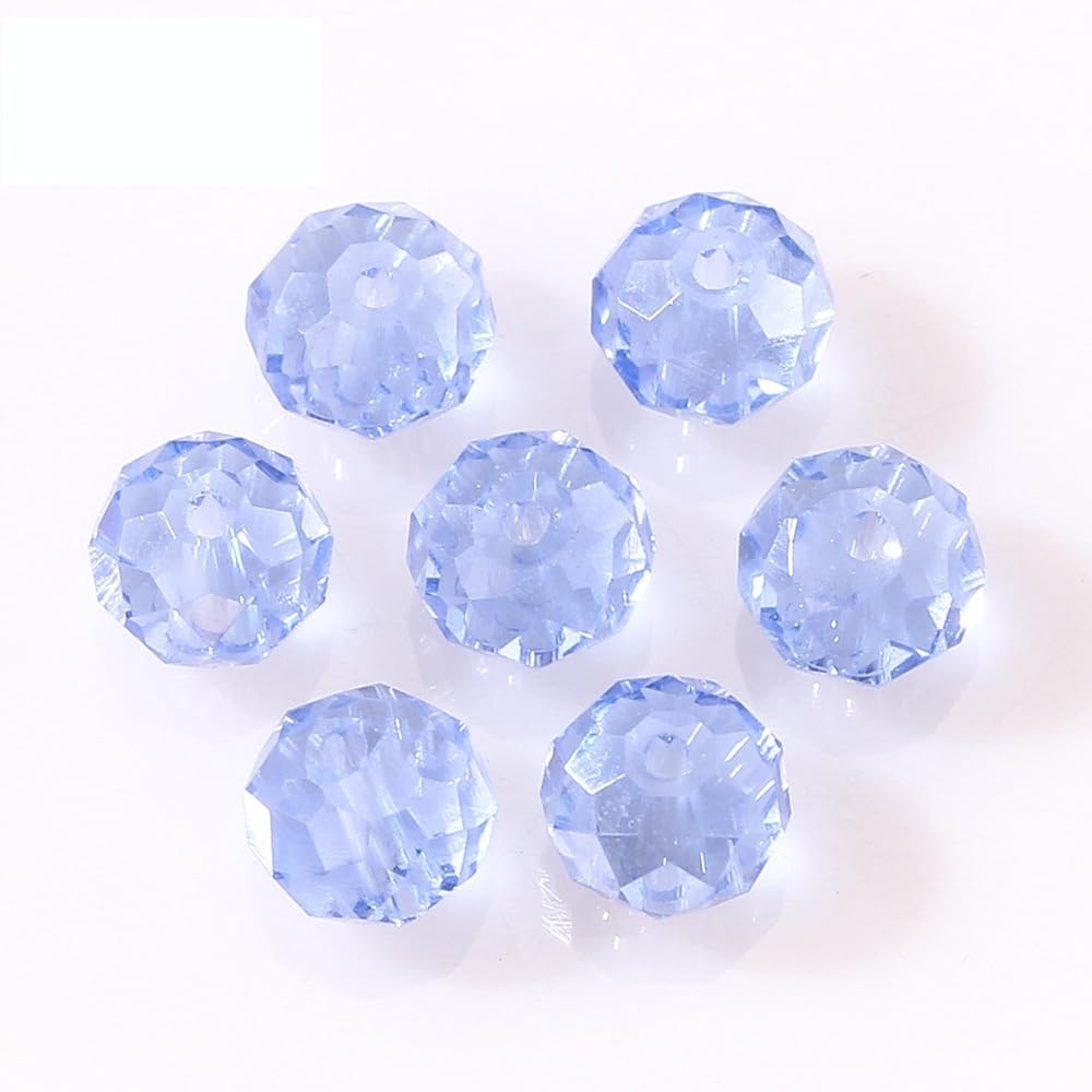 LYVQZPWLRsemillas de vidrio, Cuentas de cristal checas sueltas Rondelle de 4 mm, 6 mm y 8 mm for hacer joyas DIY, cuentas de vidrio facetadas con espaciador de color AB.(Z331AB,8mm)