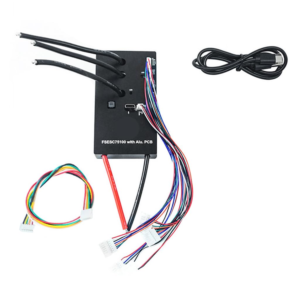 Controlador de Motor Sin Escobillas E-Bike 75100 Single Drive ESC Placa Base de Aluminio para Scooter EléCtrico 100A Controlador de Velocidad