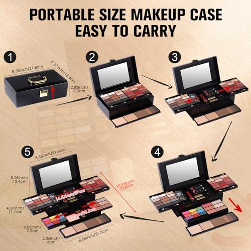 Coffret cadeau de maquillage complet avec miroir pour faire plaisir aux femmes - 7