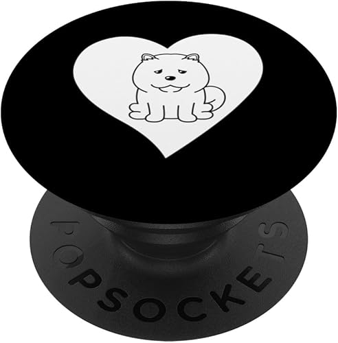 Chow Chow Heart Funny Chow Chow Dog Lover PopSockets Standard PopGrip