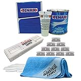 Defusco Industrial Supply Tenax Travertine Filler Buff Package - 125mL - 16x16 Microfiber Cloth - Razor Blades - Gloves - Bundle - 4 Items