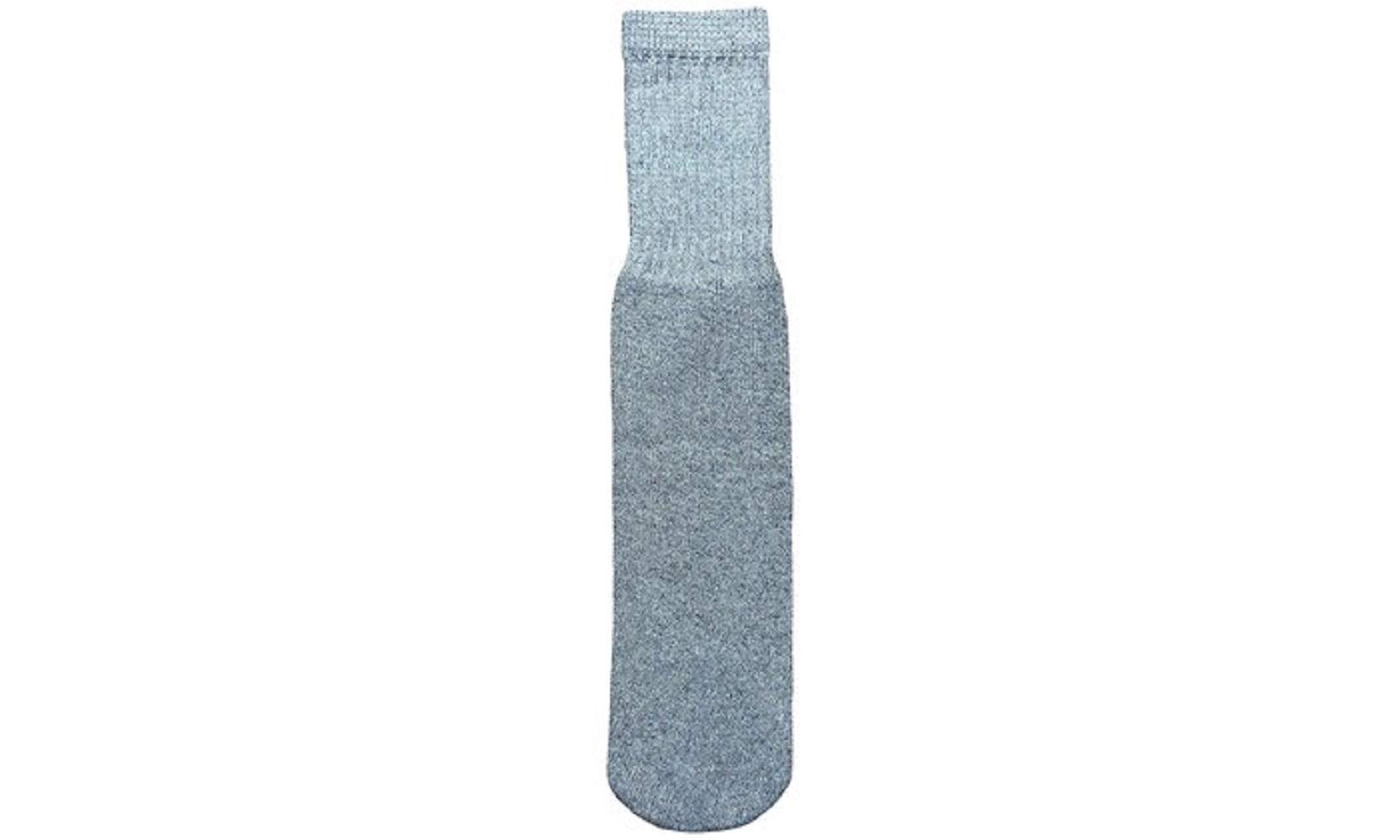 USA Sport Men's Cotton Athletic Tube Socks Size 9-15 Made in USA (Grey, 6)