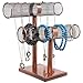 10 inch Bronze Double Tier Metal Wire Cylinder Jewelry Hanger / Earring & Bracelet Display Stand Rack