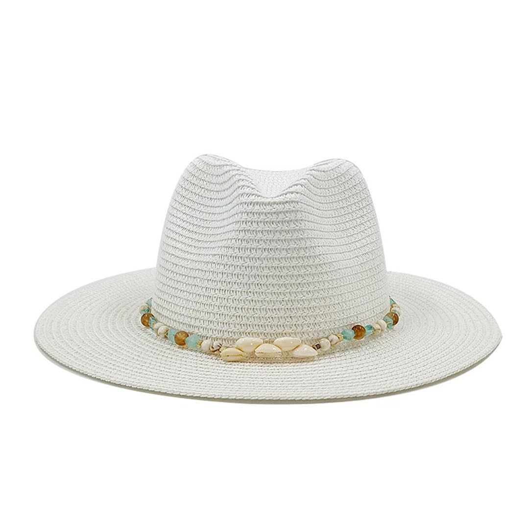 Cappello da Sole Classico da Uomo e da Donna, da Viaggio, Estivo, in Paglia, Stile Jazz (08 6 3/4)