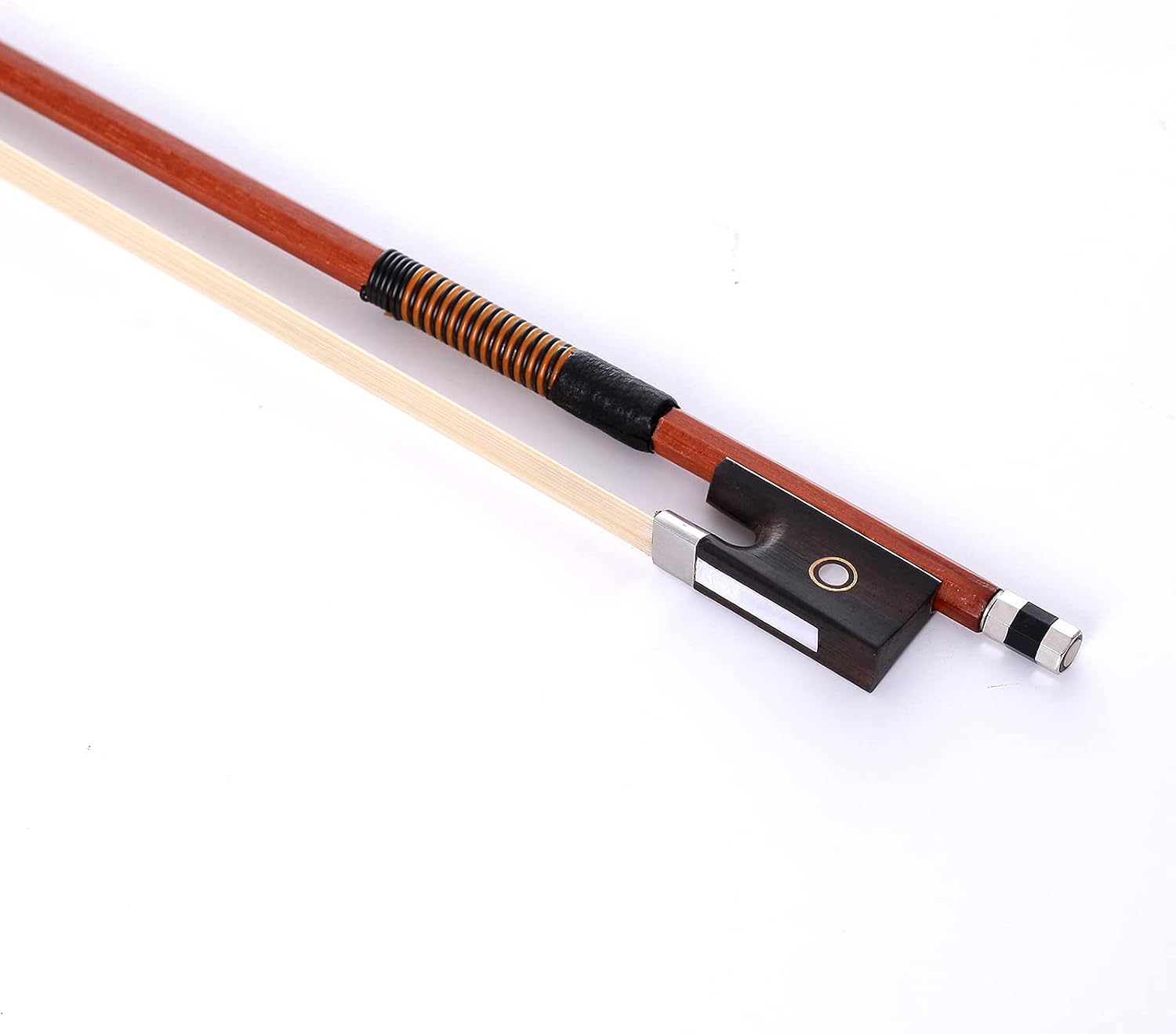 AMZZ Violin Bow 4/4 Size - Octagonal Stick, Ebony Frog, and Horse Hair for Exceptional Sound Quality - Ideal for Intermediate to Advanced Violinists (4/4 Full Size)