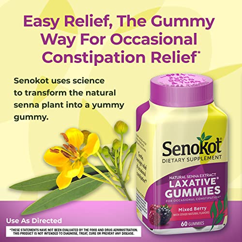 Senokot Dietary Supplement Laxative Gummies, Natural Senna Extract & Natural Vegetable Laxative Tablets with Senna Concentrate - 100 ea - Thumbnail 4