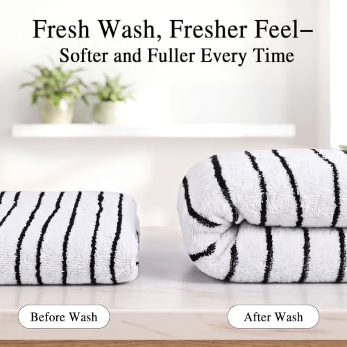 Halloween Striped Skull Hand Towels 3 Pack, Reversible Cotton Decor - image 4