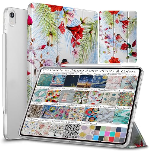 Image of DuraSafe Cases for iPad 10.9 inch 10th Generation 2022 PC Case A2696 A2757 A2777 MPQ13HN /A MPQ33HN /A MPQ03HN /A MPQ23HN /A MPQ93HN /A MPQC3HN /A MPQ83HN /A MPQA3HN /A MQ6K3HN /A MQ6L3HN /A - Birds & Flowers