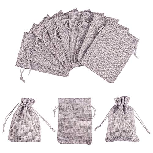 NBEADS 50 Unidades Bolsas de Regalo de Yute con cord�n para Boda, Bolsas de joyer�a para Boda, Fiesta y Manualidades, 13.5X9.5cm