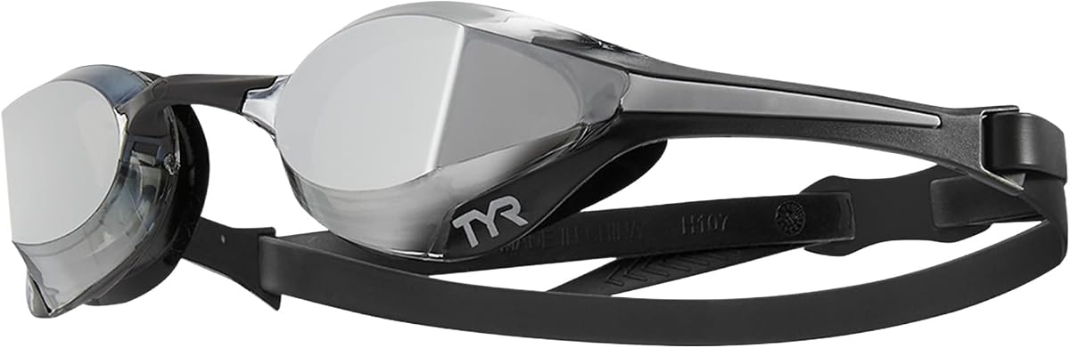 Adult Tracer-X RZR Goggles - Low Profile Racing Swim Eyewear | Ultra-Low Profile Hydrodynamics | 180° Wide HD Lenses | Durafit Silicone Gaskets | 5 Removable Nosebridges